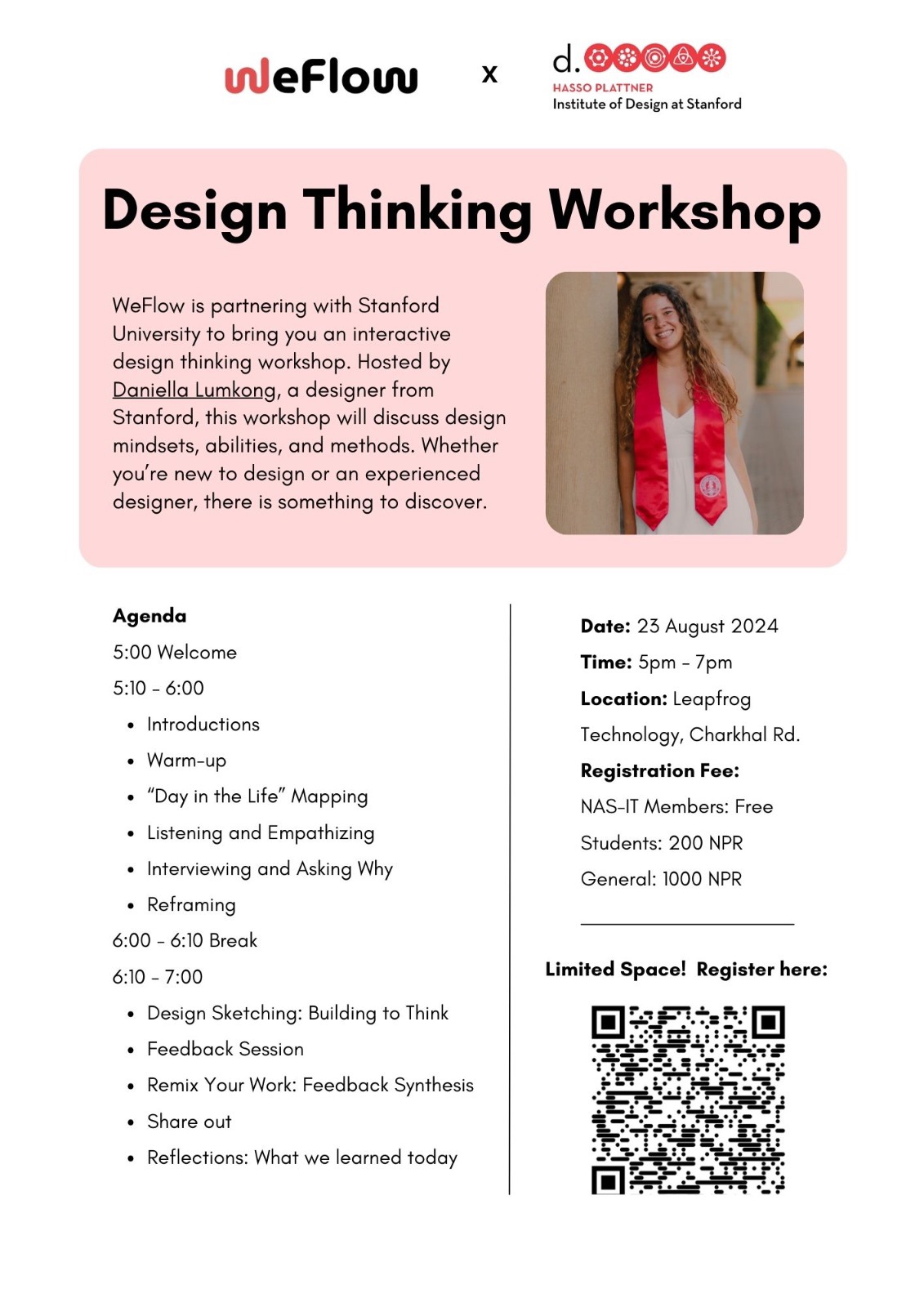 WeFlow x Stanford Design Thinking Workshop Agenda